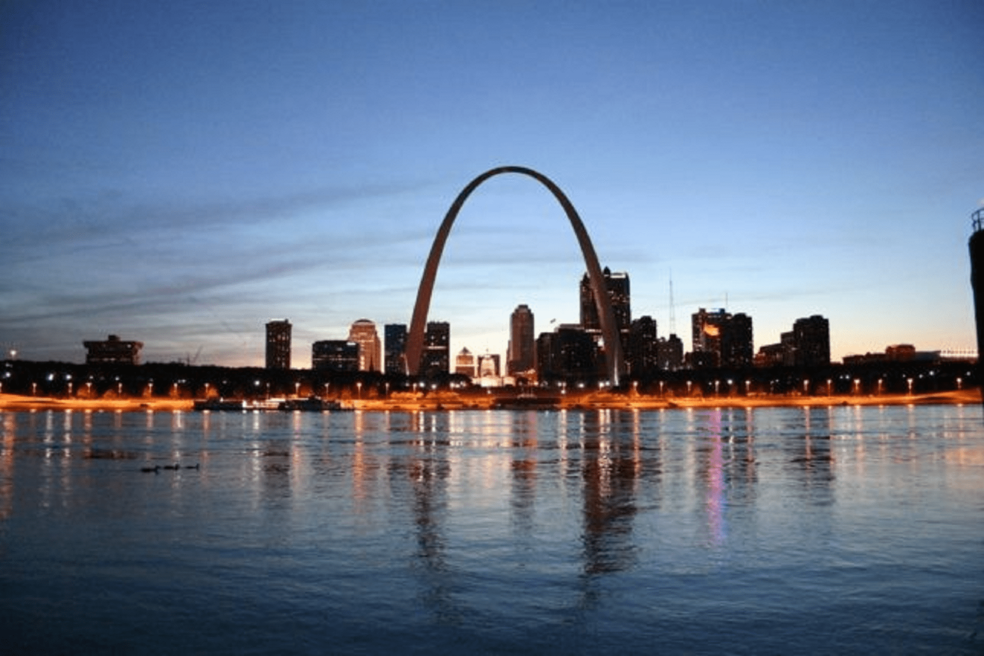 Evening Skyline photo of downtown St. Louis